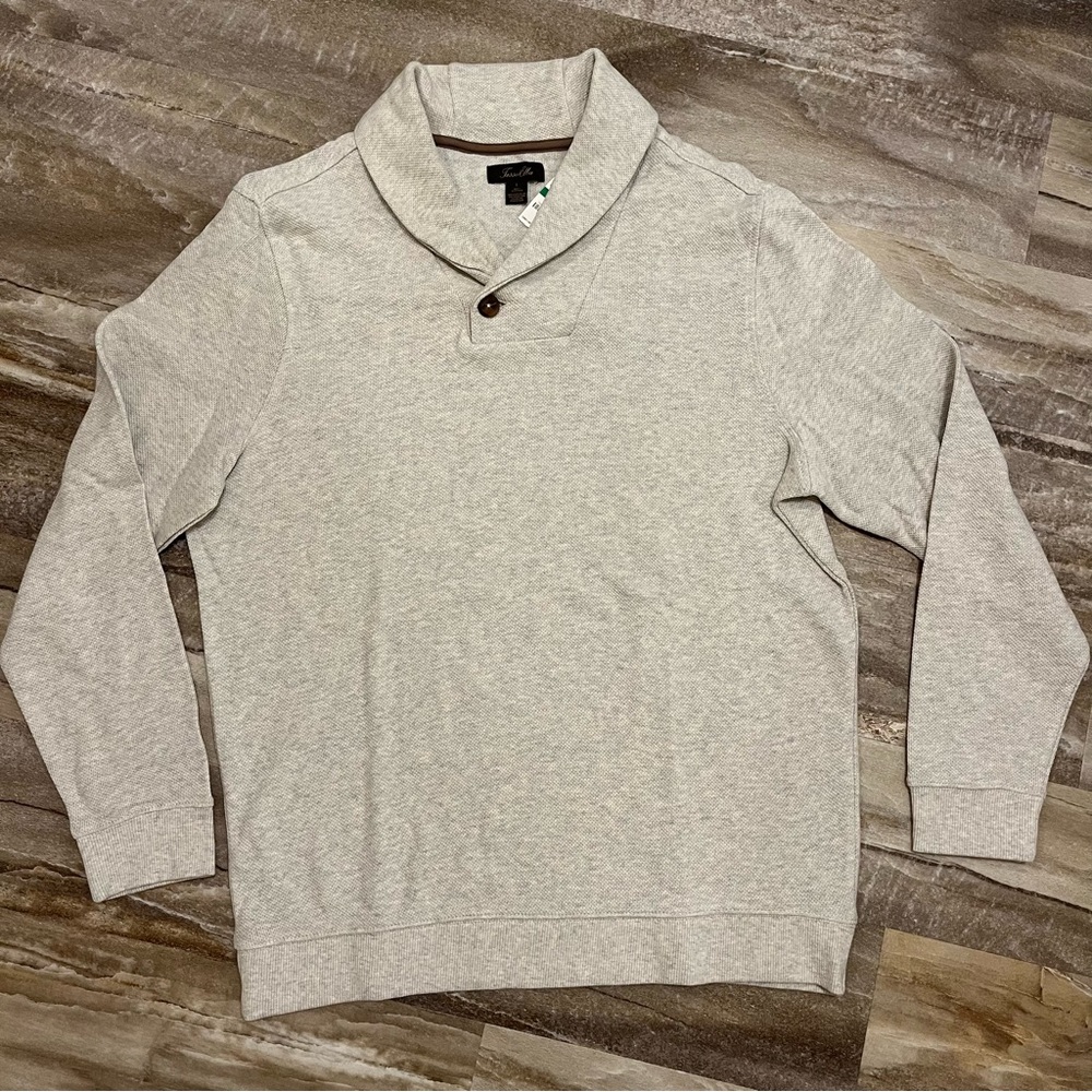 Tasso Elba Shawl Collar Lightweight Sweater Size L
